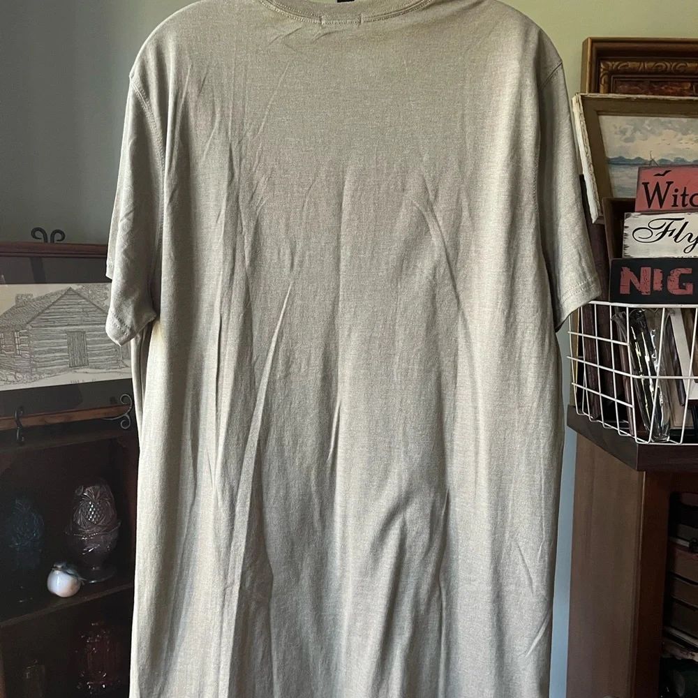 HANES LARGE TALL T SHIRT GREEN NWT - Picture 3 of 5